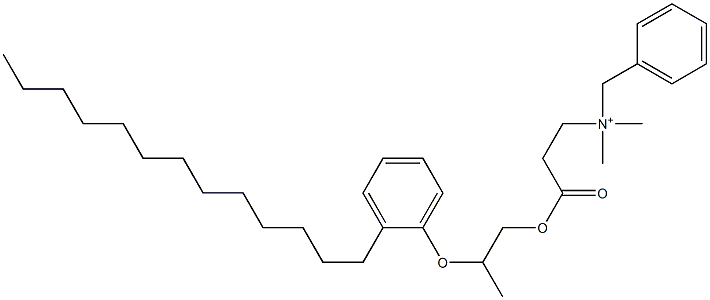 N,N-Dimethyl-N-benzyl-N-[2-[[2-(2-tridecylphenyloxy)propyl]oxycarbonyl]ethyl]aminium Structure