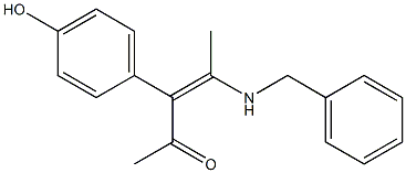 4-[Benzylamino]-3-(4-hydroxyphenyl)-3-penten-2-one Structure