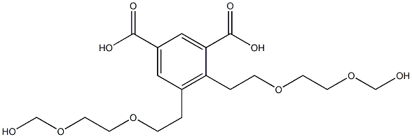 4,5-Bis(7-hydroxy-3,6-dioxaheptan-1-yl)isophthalic acid 구조식 이미지