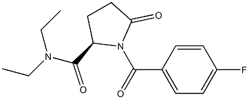 (2R)-N,N-Diethyl-1-(4-fluorobenzoyl)-5-oxo-2-pyrrolidinecarboxamide Structure