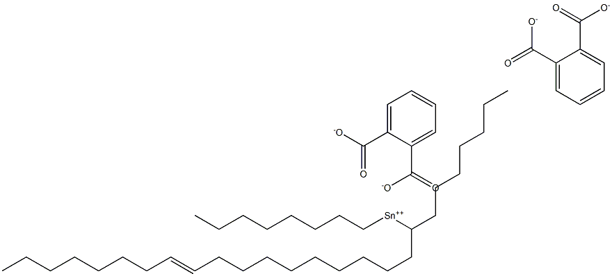 Bis[phthalic acid 1-(10-octadecenyl)]dioctyltin(IV) salt Structure