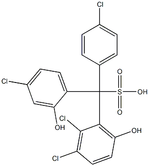 (4-Chlorophenyl)(4-chloro-2-hydroxyphenyl)(2,3-dichloro-6-hydroxyphenyl)methanesulfonic acid Structure
