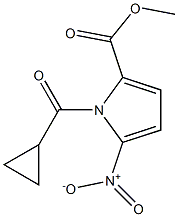 5-Nitro-1-(cyclopropylcarbonyl)-1H-pyrrole-2-carboxylic acid methyl ester 구조식 이미지