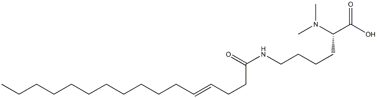 N6-(4-Hexadecenoyl)-N2,N2-dimethyllysine 구조식 이미지