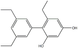 5-Ethyl-4-(3,5-diethylphenyl)benzene-1,3-diol 구조식 이미지