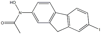 N-(7-Iodo-9H-fluoren-2-yl)acetohydroxamic acid 구조식 이미지