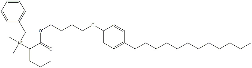 N,N-Dimethyl-N-benzyl-N-[1-[[4-(4-dodecylphenyloxy)butyl]oxycarbonyl]butyl]aminium Structure