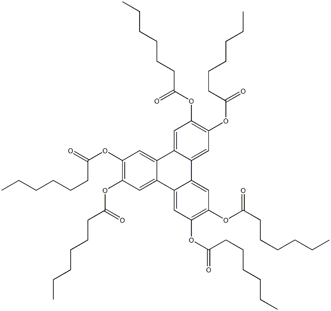 Triphenylene-2,3,6,7,10,11-hexol hexaheptanoate Structure