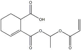 2-Cyclohexene-1,2-dicarboxylic acid hydrogen 2-[1-(acryloyloxy)ethyl] ester Structure