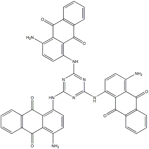 2,4,6-Tris(4-amino-9,10-dioxoanthracen-1-ylamino)-1,3,5-triazine 구조식 이미지