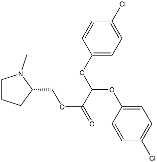 Bis(4-chlorophenoxy)acetic acid [(2S)-1-methyl-2-pyrrolidinyl]methyl ester Structure