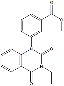 3-[(3-Ethyl-1,2,3,4-tetrahydro-2,4-dioxoquinazolin)-1-yl]benzoic acid methyl ester 구조식 이미지