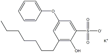 4-Hydroxy-5-heptyl[oxybisbenzene]-3-sulfonic acid potassium salt Structure