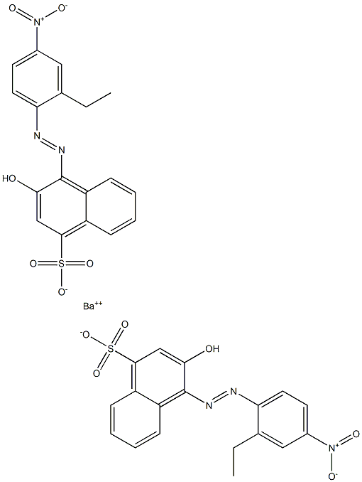 Bis[1-[(2-ethyl-4-nitrophenyl)azo]-2-hydroxy-4-naphthalenesulfonic acid]barium salt Structure