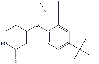 3-(2,4-Di-tert-pentylphenoxy)pentanoic acid 구조식 이미지