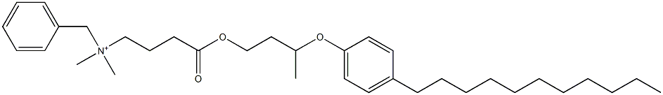 N,N-Dimethyl-N-benzyl-N-[3-[[3-(4-undecylphenyloxy)butyl]oxycarbonyl]propyl]aminium Structure