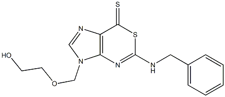 5-Benzylamino-3-[(2-hydroxyethoxy)methyl]imidazo[4,5-d][1,3]thiazine-7(3H)-thione Structure