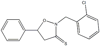 2-(2-Chlorobenzyl)-5-phenylisoxazolidine-3-thione 구조식 이미지