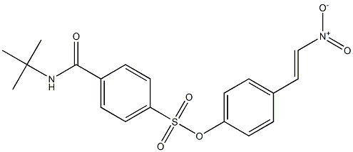 4-[4-[(E)-2-Nitroethenyl]phenoxysulfonyl]-N-tert-butylbenzamide 구조식 이미지