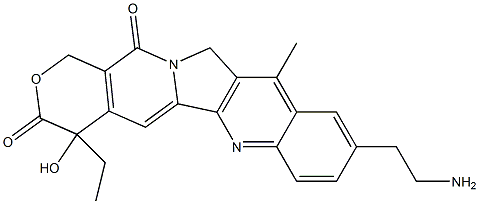 4,12-Dihydro-9-(2-aminoethyl)-4-ethyl-4-hydroxy-11-methyl-1H-pyrano[3',4':6,7]indolizino[1,2-b]quinoline-3,14-dione Structure