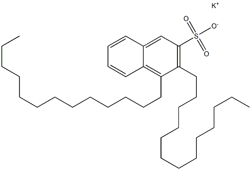 3,4-Ditridecyl-2-naphthalenesulfonic acid potassium salt 구조식 이미지