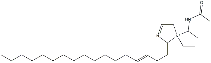 1-[1-(Acetylamino)ethyl]-1-ethyl-2-(3-heptadecenyl)-3-imidazoline-1-ium 구조식 이미지