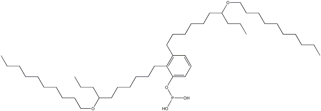 Phosphorous acid bis[7-(decyloxy)decyl]phenyl ester Structure