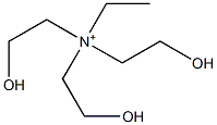 N-Ethyl-2-hydroxy-N,N-bis(2-hydroxyethyl)ethanaminium 구조식 이미지