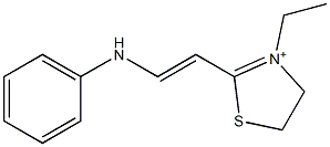 3-Ethyl-4,5-dihydro-2-[2-(phenylamino)ethenyl]thiazol-3-ium 구조식 이미지