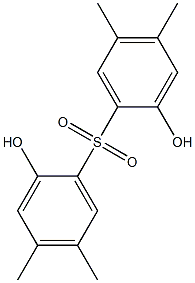 2,2'-Dihydroxy-4,4',5,5'-tetramethyl[sulfonylbisbenzene] 구조식 이미지