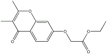 [(2,3-Dimethyl-4-oxo-4H-1-benzopyran-7-yl)oxy]acetic acid ethyl ester Structure