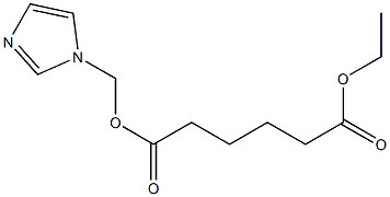 Adipic acid 1-ethyl 6-(1H-imidazol-1-ylmethyl) ester 구조식 이미지