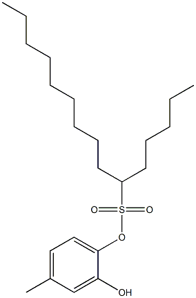 6-Pentadecanesulfonic acid 2-hydroxy-4-methylphenyl ester 구조식 이미지