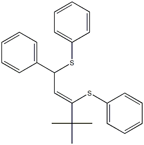 (Z)-3,5-Bis(phenylthio)-5-phenyl-2,2-dimethyl-3-pentene 구조식 이미지