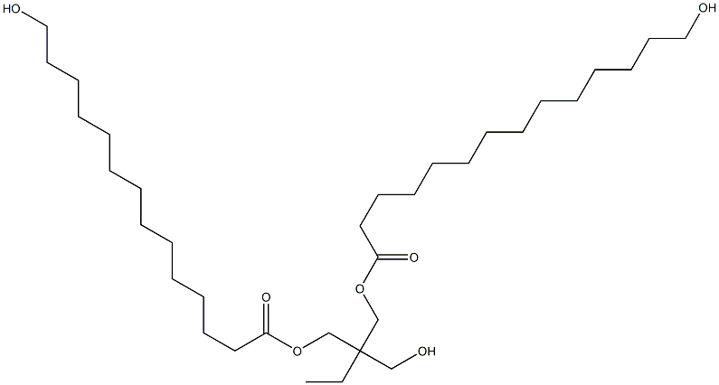Bis(14-hydroxytetradecanoic acid)2-ethyl-2-(hydroxymethyl)-1,3-propanediyl ester Structure