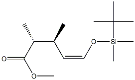(2R,3S,5Z)-2,3-Dimethyl-5-[dimethyl(1,1-dimethylethyl)siloxy]-4-pentenoic acid methyl ester 구조식 이미지