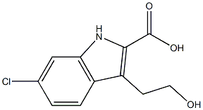 6-Chloro-3-(2-hydroxyethyl)-1H-indole-2-carboxylic acid 구조식 이미지