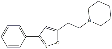 3-Phenyl-5-(2-piperidinoethyl)isoxazole 구조식 이미지