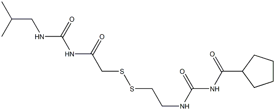 1-(Cyclopentylcarbonyl)-3-[2-[[(3-isobutylureido)carbonylmethyl]dithio]ethyl]urea 구조식 이미지