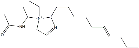 1-[1-(Acetylamino)ethyl]-2-(6-decenyl)-1-ethyl-3-imidazoline-1-ium 구조식 이미지