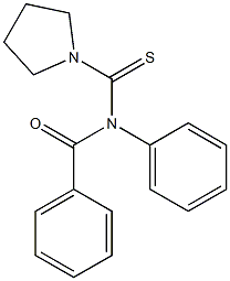 N-Benzoyl-N-phenyl-1-pyrrolidinecarbothioamide 구조식 이미지