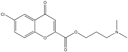 6-Chloro-4-oxo-4H-1-benzopyran-2-carboxylic acid [3-(dimethylamino)propyl] ester Structure