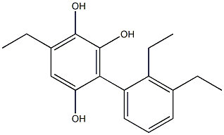 6-Ethyl-3-(2,3-diethylphenyl)benzene-1,2,4-triol 구조식 이미지