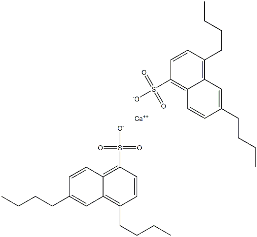 Bis(4,6-dibutyl-1-naphthalenesulfonic acid)calcium salt Structure