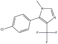 1-Methyl-4-trifluoromethyl-5-(4-chlorophenyl)-1H-imidazole 구조식 이미지