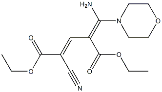 2-Cyano-4-[amino(morpholino)methylene]-2-pentenedioic acid diethyl ester Structure