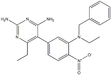 5-[3-(Benzylethylamino)-4-nitrophenyl]-6-ethylpyrimidine-2,4-diamine Structure