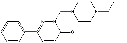 6-Phenyl-2-[(4-propyl-1-piperazinyl)methyl]-3(2H)-pyridazinone 구조식 이미지