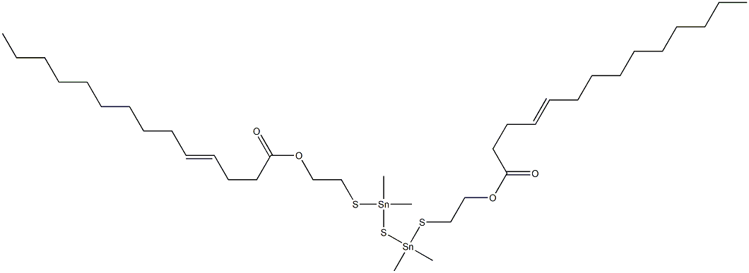 Bis[dimethyl[[2-(3-tridecenylcarbonyloxy)ethyl]thio]stannyl] sulfide Structure