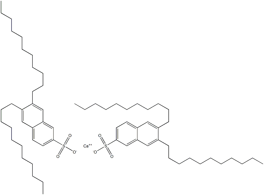 Bis(6,7-diundecyl-2-naphthalenesulfonic acid)calcium salt Structure